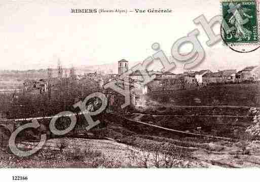 Ville de RIBIERS, carte postale ancienne