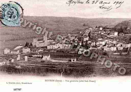 Ville de ROYBON, carte postale ancienne