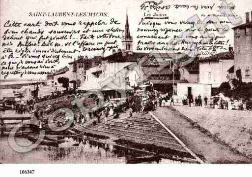 Ville de SAINTLAURENTSURSAONE, carte postale ancienne