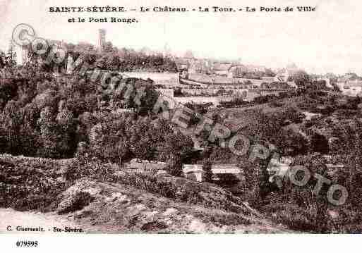 Ville de SAINTESEVERE, carte postale ancienne