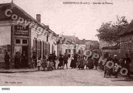 Ville de SANCHEVILLE, carte postale ancienne