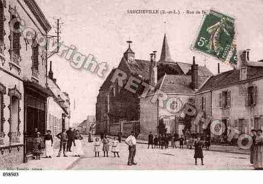 Ville de SANCHEVILLE, carte postale ancienne