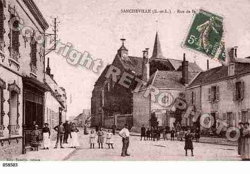 Ville de SANCHEVILLE, carte postale ancienne