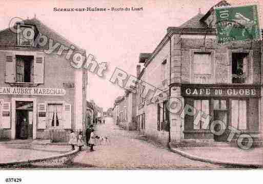 Ville de SCEAUXSURHUISNE, carte postale ancienne Ville de SCEAUXSURHUISNE, carte postale ancienne