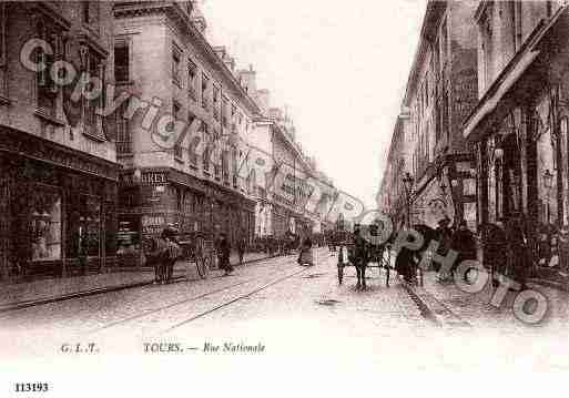 Ville de TOURS, carte postale ancienne