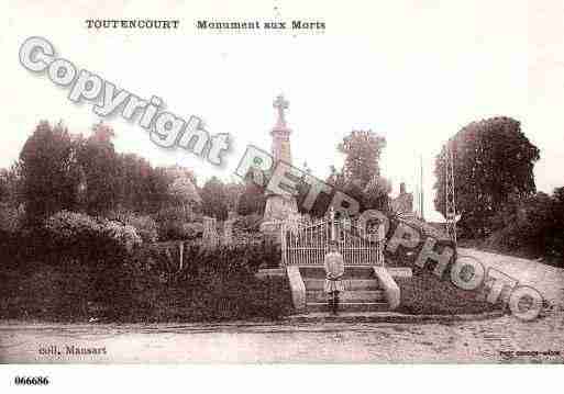 Ville de TOUTENCOURT, carte postale ancienne