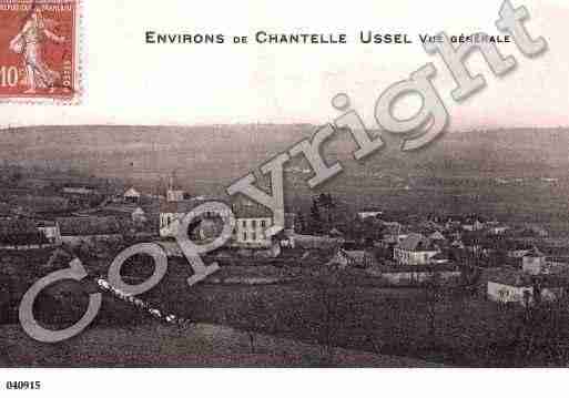 Ville de USSELD\'ALLIER, carte postale ancienne