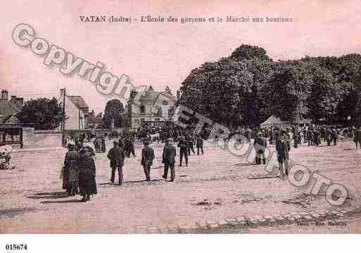 Ville de VATAN, carte postale ancienne