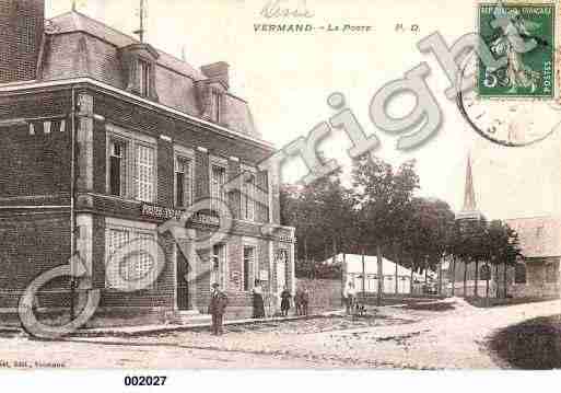 Ville de VERMAND, carte postale ancienne