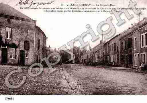 Ville de VILLERSCERNAY, carte postale ancienne