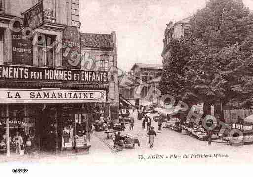 Ville de AGEN, carte postale ancienne