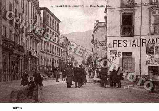 Ville de AMELIELESBAINSPALALDA, carte postale ancienne