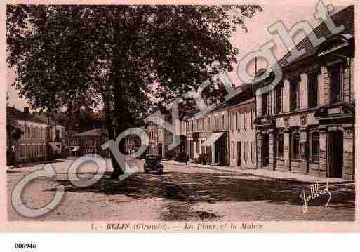 Ville de BELINBELIET, carte postale ancienne