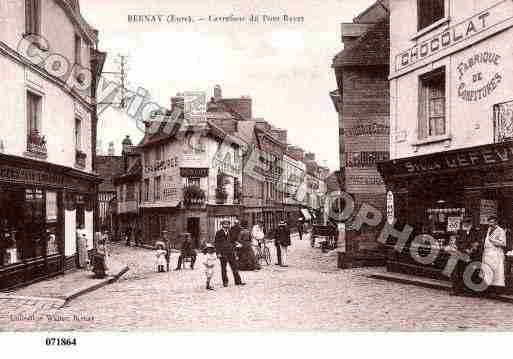 Ville de BERNAY, carte postale ancienne