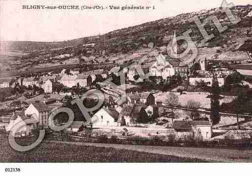 Ville de BLIGNYSUROUCHE, carte postale ancienne