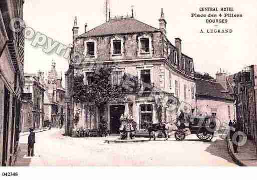 Ville de BOURGES, carte postale ancienne