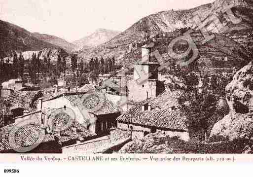 Ville de CASTELLANE, carte postale ancienne