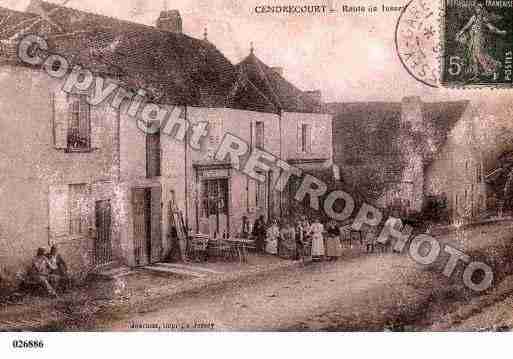 Ville de CENDRECOURT, carte postale ancienne