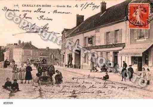 Ville de CHAILLYENBIERE, carte postale ancienne