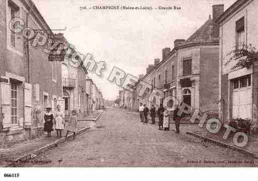 Ville de CHAMPIGNE, carte postale ancienne