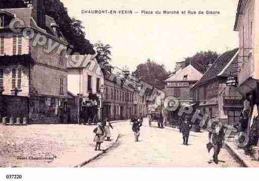 Ville de CHAUMONTENVEXIN, carte postale ancienne