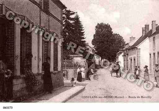 Ville de CONFLANSSURSEINE, carte postale ancienne