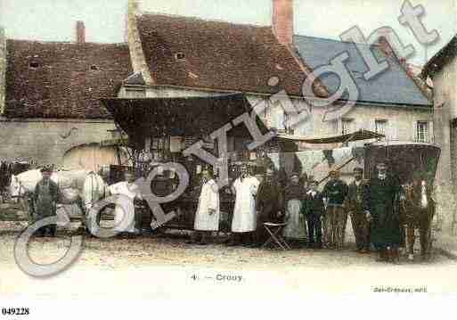 Ville de CROUY, carte postale ancienne