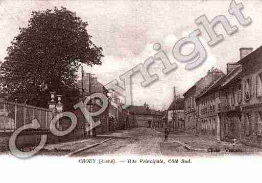 Ville de CROUY, carte postale ancienne