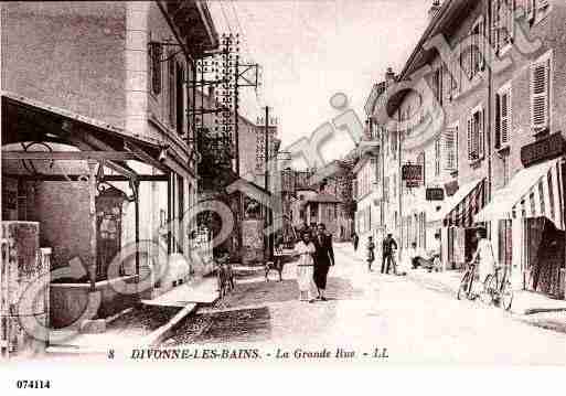 Ville de DIVONNELESBAINS, carte postale ancienne