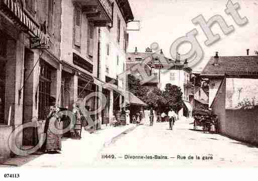 Ville de DIVONNELESBAINS, carte postale ancienne