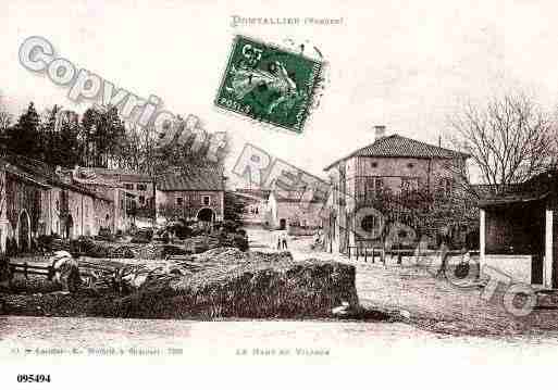 Ville de DOMVALLIERS, carte postale ancienne