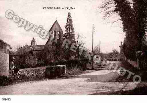 Ville de ESCOUSSANS, carte postale ancienne