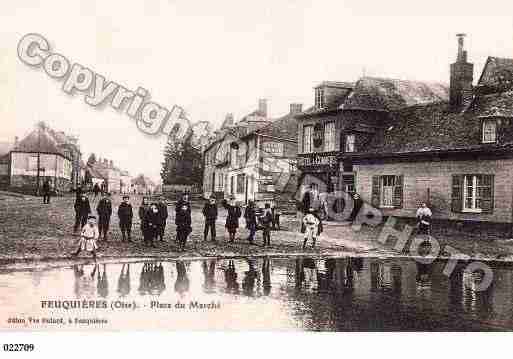 Ville de FEUQUIERES, carte postale ancienne