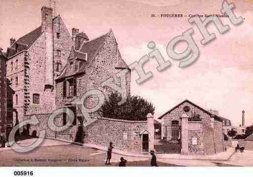 Ville de FOUGERES, carte postale ancienne