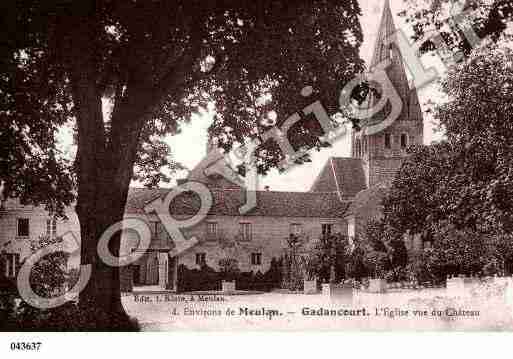 Ville de GADANCOURT, carte postale ancienne