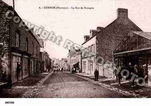 Ville de GORRON, carte postale ancienne