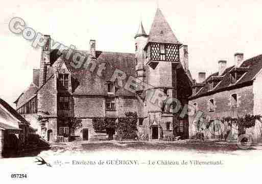 Ville de GUERIGNY, carte postale ancienne