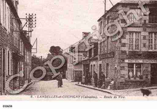 Ville de LANDELLESETCOUPIGNY, carte postale ancienne