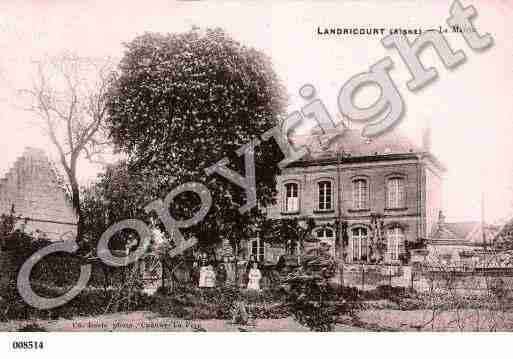 Ville de LANDRICOURT, carte postale ancienne