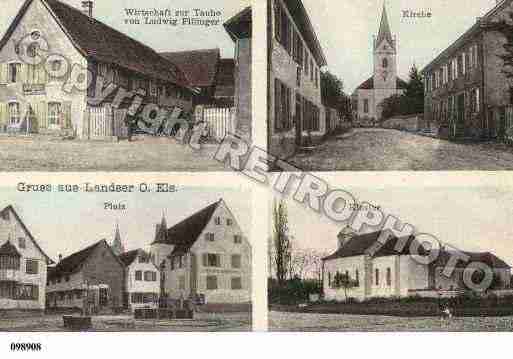 Ville de LANDSER, carte postale ancienne