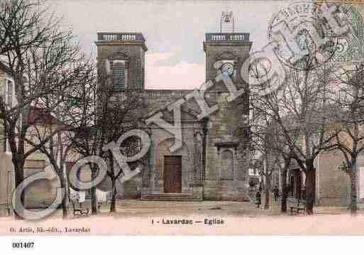 Ville de LAVARDAC, carte postale ancienne