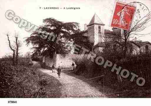 Ville de LAVARDAC, carte postale ancienne