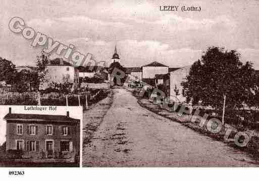 Ville de LEZEY, carte postale ancienne