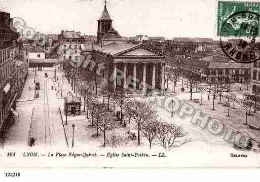 Ville de LYON, carte postale ancienne