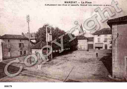 Ville de MANZIAT, carte postale ancienne