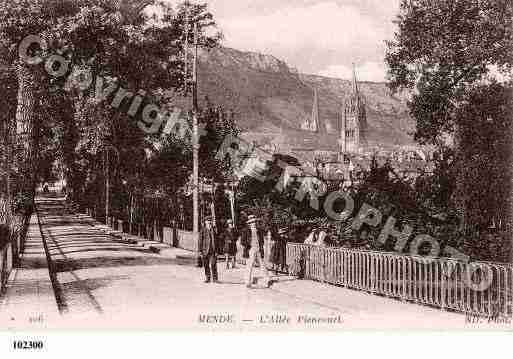 Ville de MENDE, carte postale ancienne