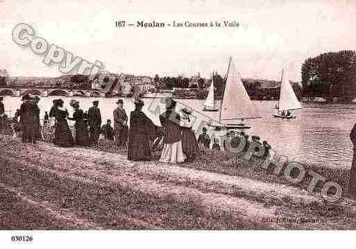 Ville de MEULAN, carte postale ancienne