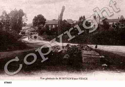 Ville de MONTIGNYSURVENCE, carte postale ancienne Ville de MONTIGNYSURVENCE, carte postale ancienne