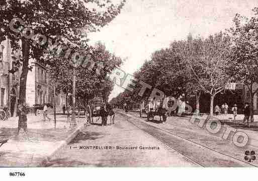 Ville de MONTPELLIER, carte postale ancienne