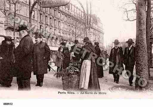 Ville de PARISVECU, carte postale ancienne